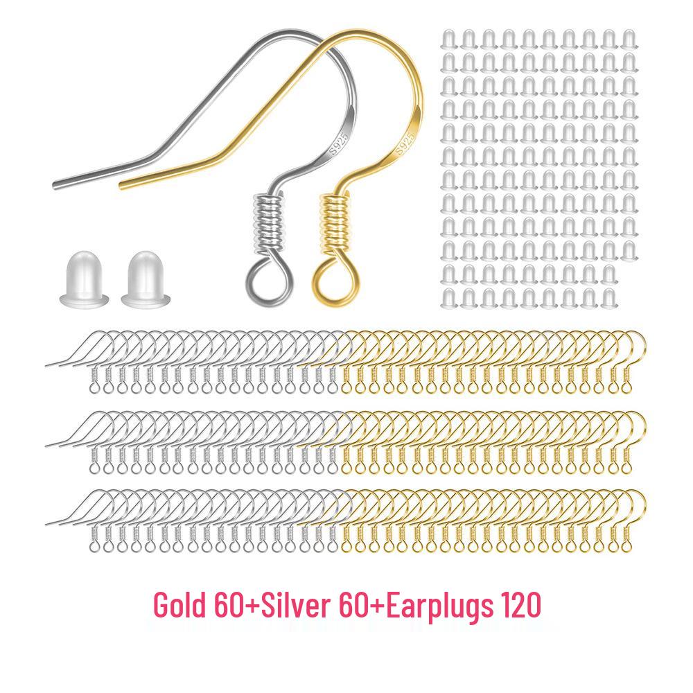 Gold-Plated S925 Silver Copper Ear Hooks for DIY Handmade Earrings