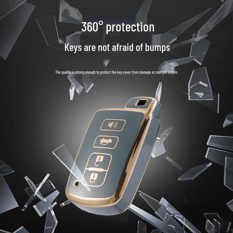 Toyota Key Case for 13th Gen Crown, Reiz, Old Prado, Land Cruiser, and Ruis - Women's Shell Buckle