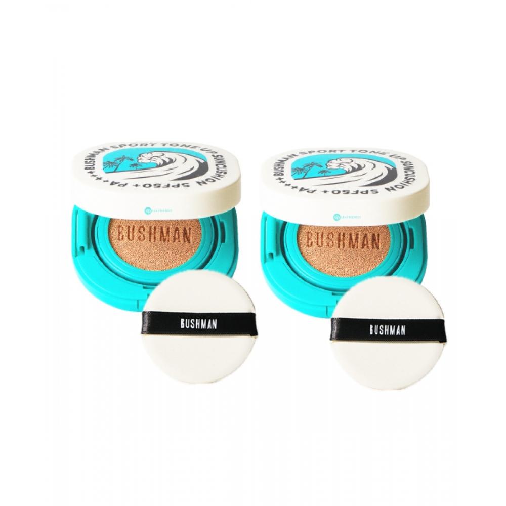 Bushman Sports Tone Up Sun Cushion 15g Spf50+ Pa++++ 2 Pack NONE