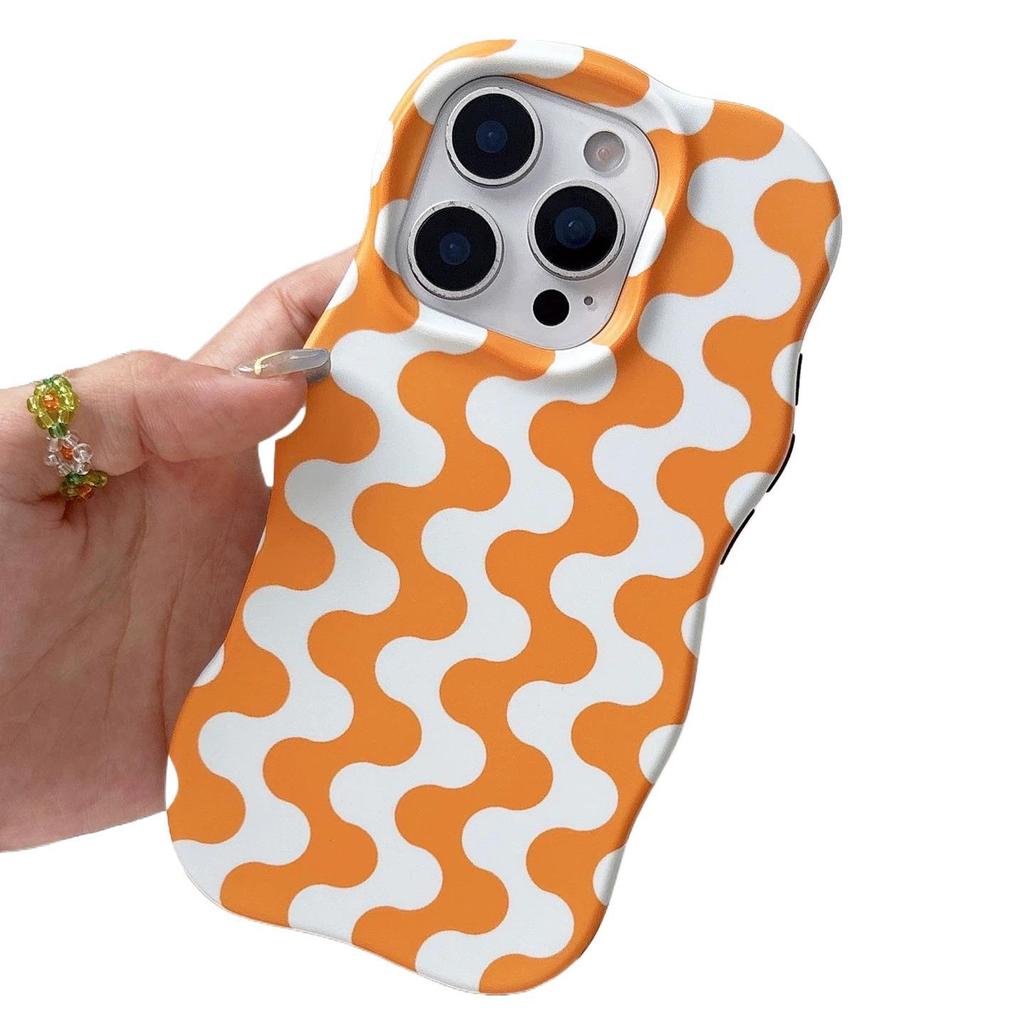Popular Multi-color Big Wave Mobile Phone Case iPhone16/15/14promax Double-layer Two-in-one Protective Case