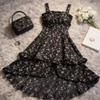 2026 Summer New Arrival: Sleeveless Square Neck Dress with Cinched Waist and Irregular Ditsy Floral Design