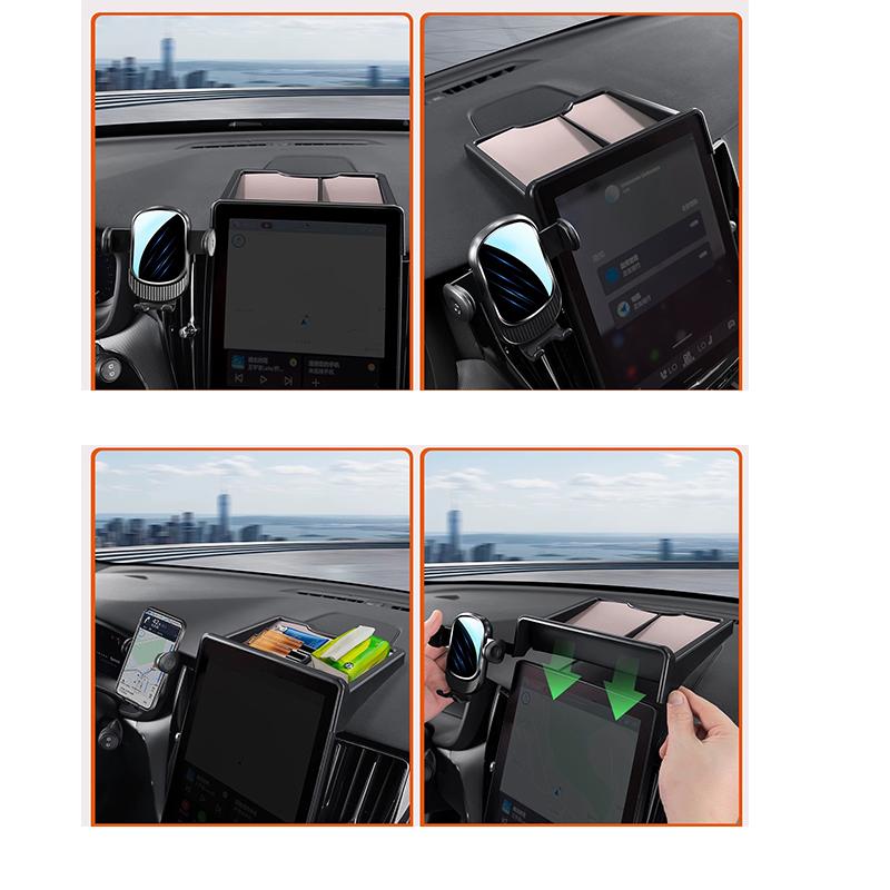 Hrlpv1 2026 For Volvo XC60 S90 XC90 Screen Rear Storage Box Central Control Phone Holder Storage Box Car Accessories