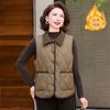 New Medium and Old Silk Cotton Vest Sleeveless Large Size Loose Cardigan Solid Color Light Top Coat Women