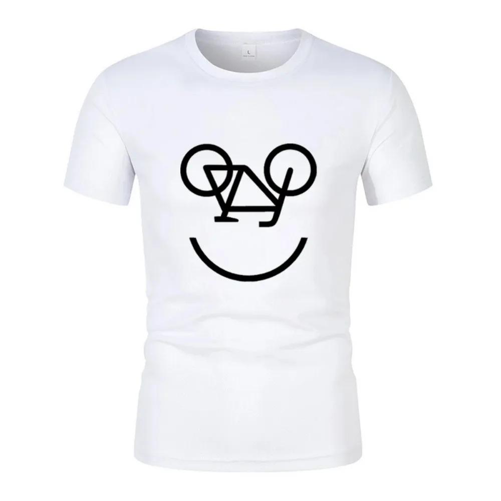 

Летняя новая интересная мужская футболка с принтом велосипедных обратных букв, модная повседневная сетчатая воздухопроницаемая с короткими рукавами XXXXXL белый