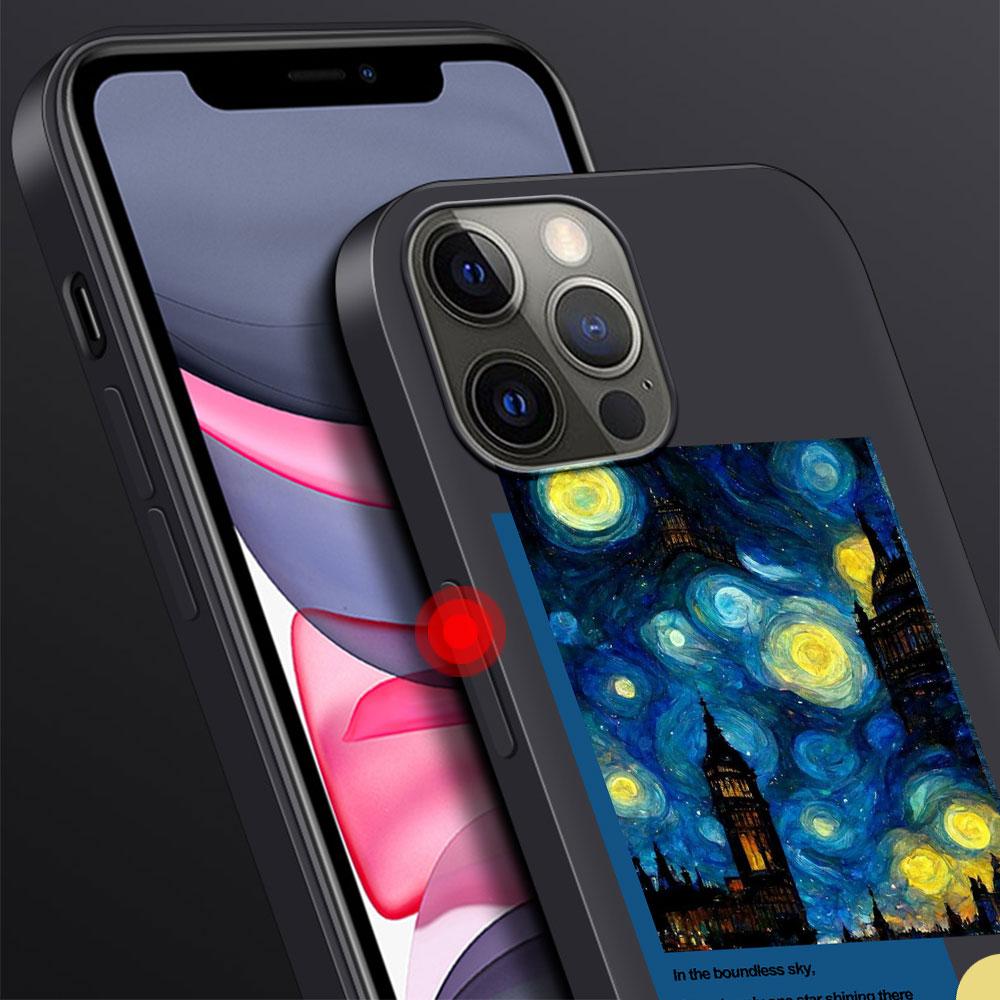 Van Gogh Art Case for Apple iPhone 13 14 Plus 11 12 Mini 15 Pro Max 7 8 SE 2020 X XS XR Silicone Soft Phone Cover