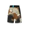 Li Ning X Aape Kollaboration Anti-Five Serie Buchstaben-Print Feuchtigkeitstransportierend Schnelltrocknend Basketballshorts Herrenshorts Chaos-Braun AAPT985-1