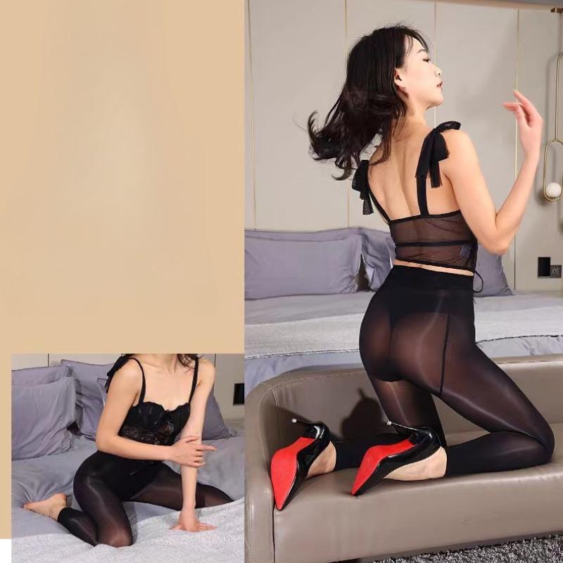Sexy Socks Oily Pantyhose  Shiny Smooth Dance Stockings Nine Point Socks for Men and Women Anti Hook Pantyhose Sexy Thin