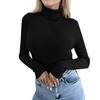 Damemote Casual Ensfarget genser Langermet Slim Genser Pullover Topp