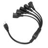 3 Prong 1 to 5 Outlet Power Cord Heavy Duty 16AWG 18AWG 5 Way Power Cord Splitter for Computer LED