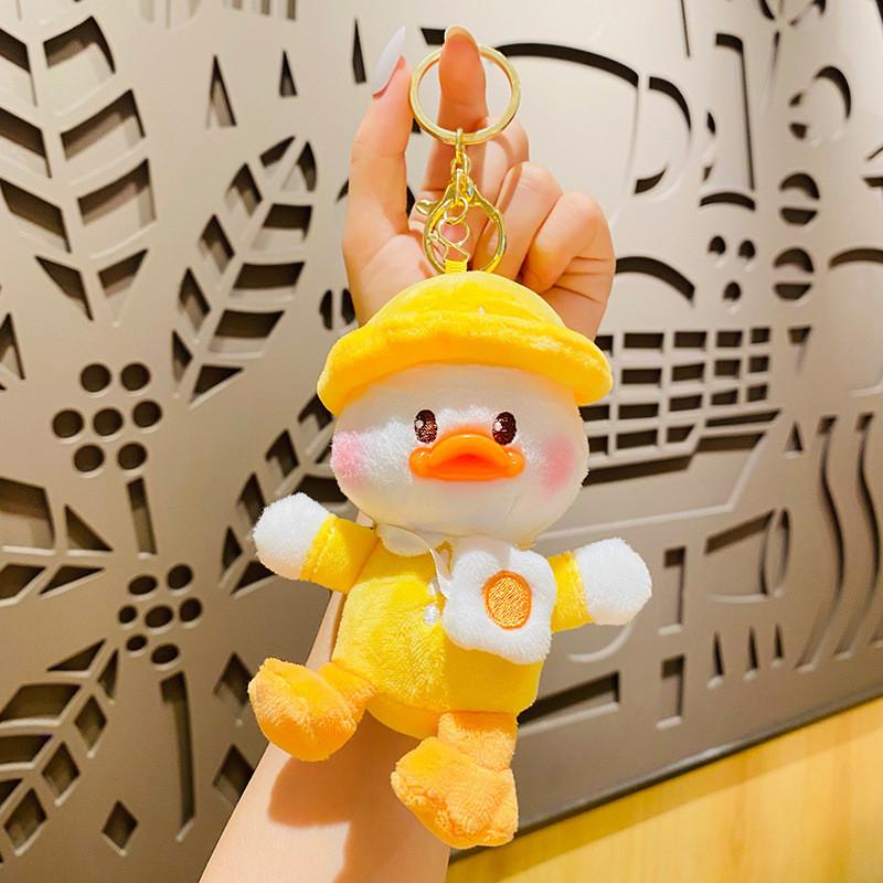 Soft Duck Plush Keyring Cute Egg Backpack Keychain For Students And Friends