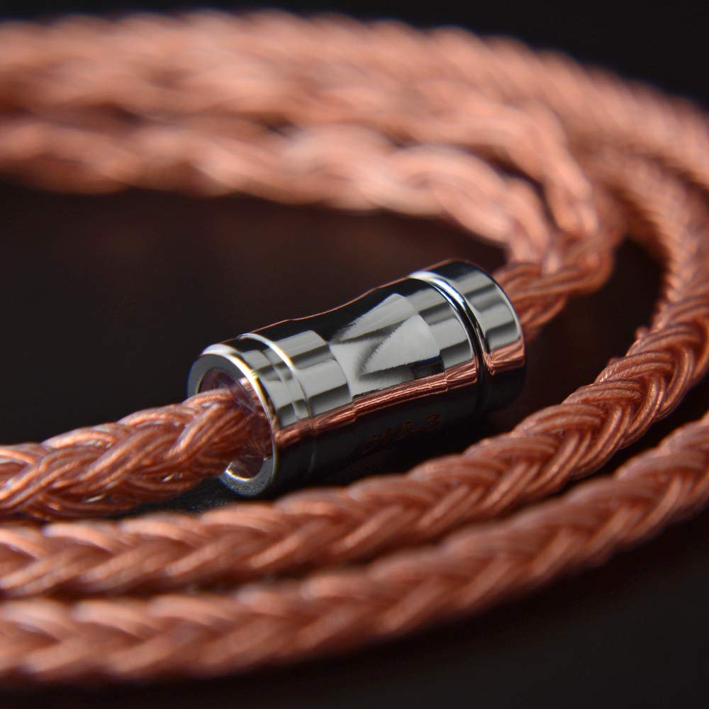 NICEHCK Earphone OFC QDC 2Pin to Carbon Fiber Plug with Metal Upgrade DIY Earphone Improved Sound Premium Replacement Cable for QDC Earphones QDC