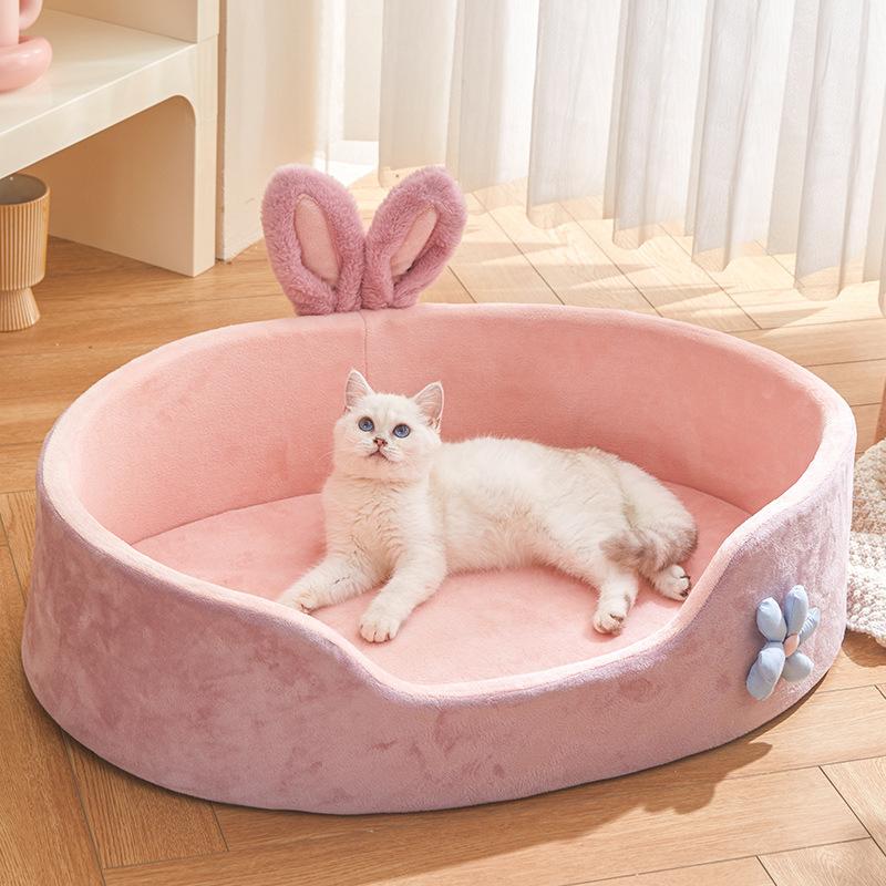 Dog Bed Washable Kennel Four Seasons Pet Large Sofa Plus Velvet Thick Deep Sleep Cushion Puppy Mat for Small To Large Dogs