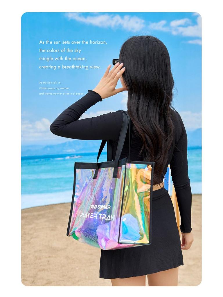Wasserdichte Unisex Laser Fitness Crossbody-Tasche mit Nass-Trocken-Trennung für Strand-, Sport- und Outdoor-Nutzung