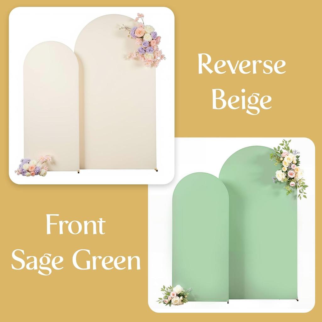 Wedding Arch Backdrop Cover Spandex Fitted Round Top Chiara Arches Backdrop Cover for Birthday Party Ceremony Banquet Decoration