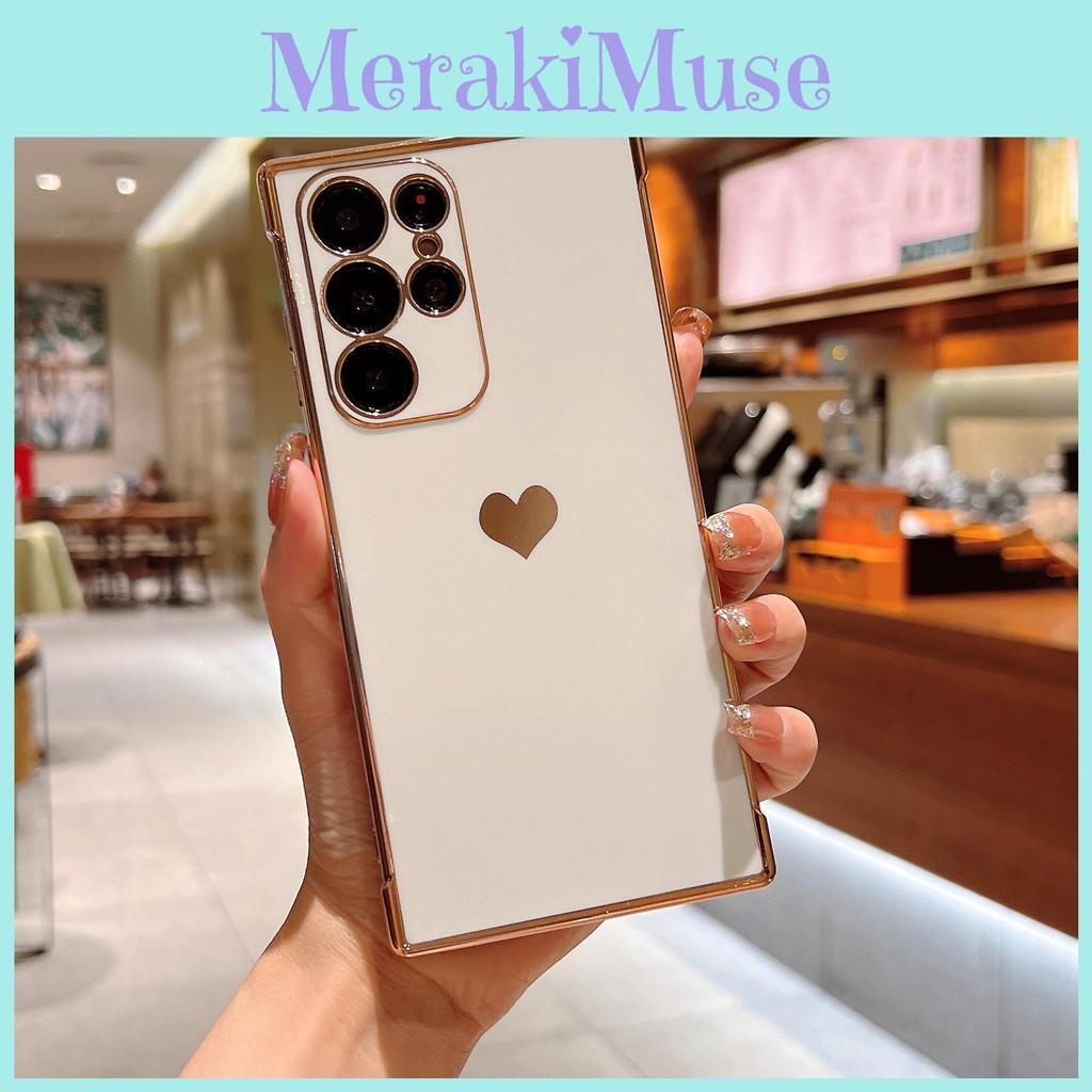 For Samsung S25 Solid Color Silver Heart Pattern Tpu Slim Phone Case Protective