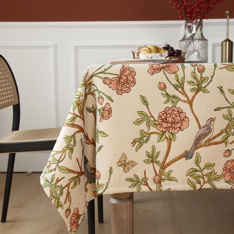 

Легкая роскошная маленькая свежая скатерть из синели, водонепроницаемая и маслостойкая домашняя обеденная скатерть 130*130