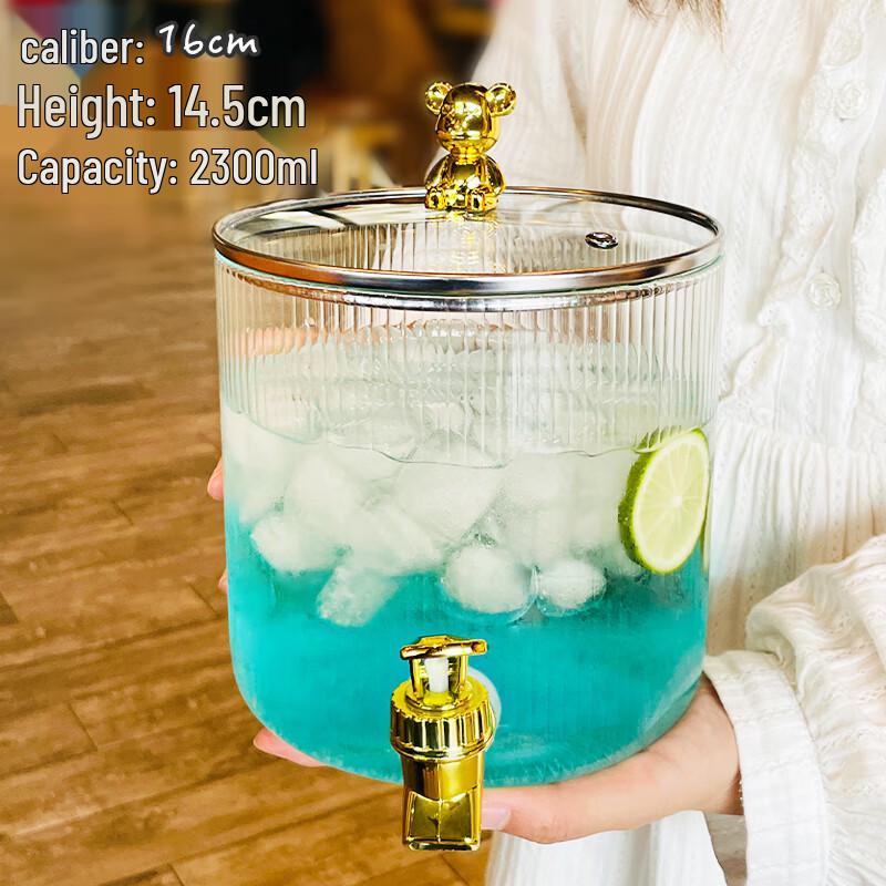 Glas-Getränkespender & Infuser mit Zapfhahn