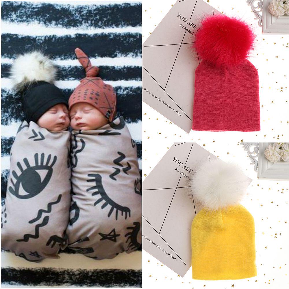 

Модные шапочки симпатичные осенние искусственные енотовые детские зимние шапки из искусственного меха хлопок