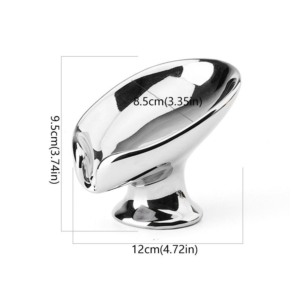 Gold Silver Soap Dish Leaf Shape Bathroom Storage Holder Elegant Soap Rack  Kitchen