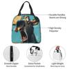 Cartoon Moose Oil Painting Insulated Lunch Bag for Women Children Portable Food Boxes Thermal Lunch Box Tote