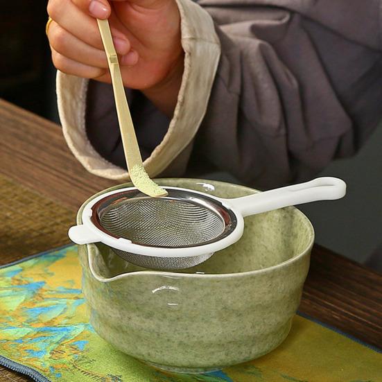 5Pcs Japanese Matcha Tea Set Spout Matcha Bowl Bamboo Whisk And Holder Strainer Scoop Artisanal Matcha Brewing Kit