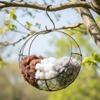Bird Nesting Material Holder Moon Shaped Wreath Frame Wire Hummingbird Nesting Material Cage Bird's Nest Support For Home Deco
