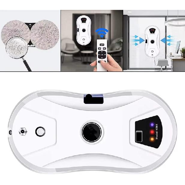Rechargeable Cordless Wireless Window Vacuum Cleaner Wall Glass Windows Cleaning Robot with Auto Spray