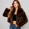 Winter short imitation fur coat women's European and American street style imitation fox fur coat plush jacket large size