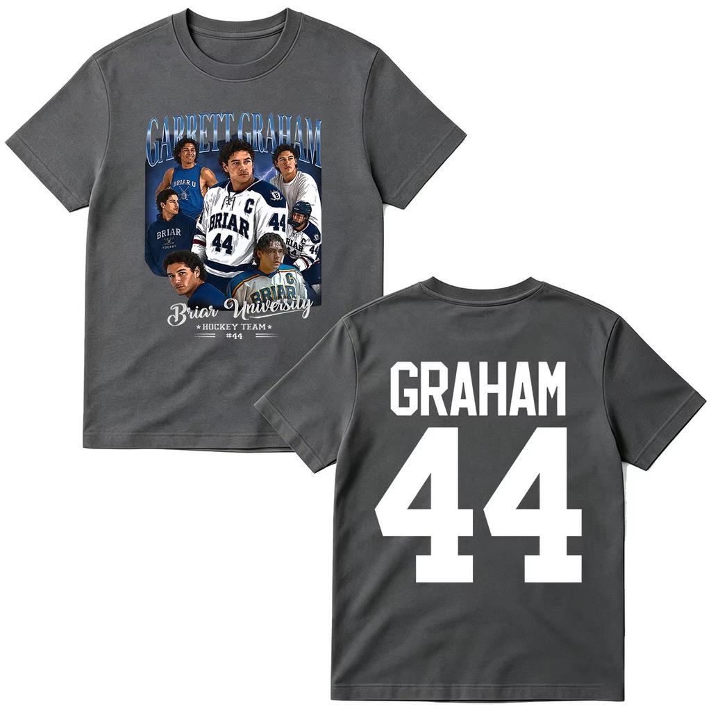 2026 Zomer Unisex Vintage Top Mode T-shirt Buiten de Campus Garrett Graham 44 T-shirts Briar University Hockey T-shirt Gotische Katoenen Oversized T-shirts