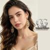 Exquisite Crystal Rhinestone Oval Drop Earrings for Women - Elegant Wedding & Event Jewelry