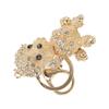 Rhinestone Keychain Unique Puppy Shape Design Rhinestone Keychain   Ornament for Bag Car Pendant