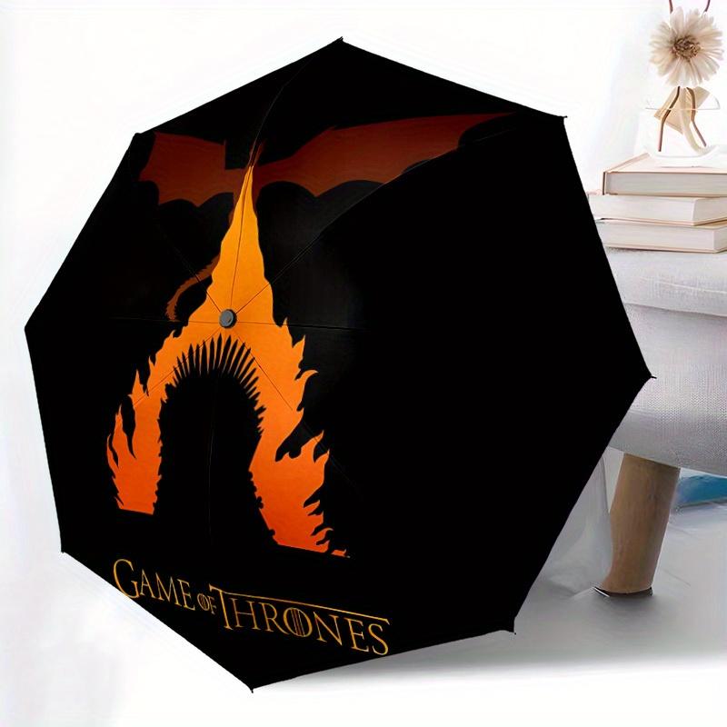 1pc Game of Thrones Windproof Automatic Umbrella, Lightweight for Women/Men, Perfect Christmas Gift a0811192