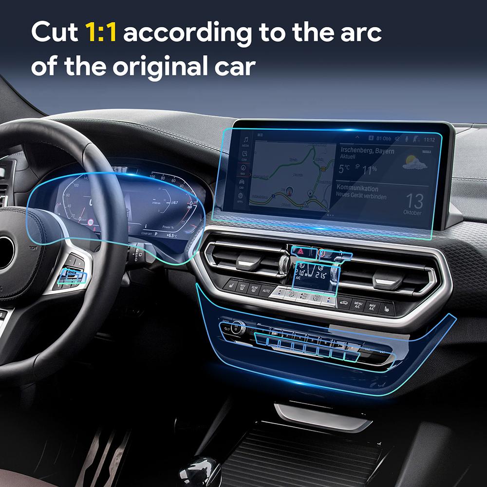 TPU Steering Wheel Cover for BMW X3 X4 G01 G02 2022 2023 2024 Anti-Scratch Protective Film
