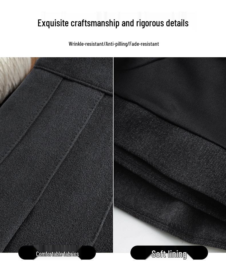 High Waist A-Line Woolen Pleated Skirt, Maillard Brown, Autumn/Winter '26