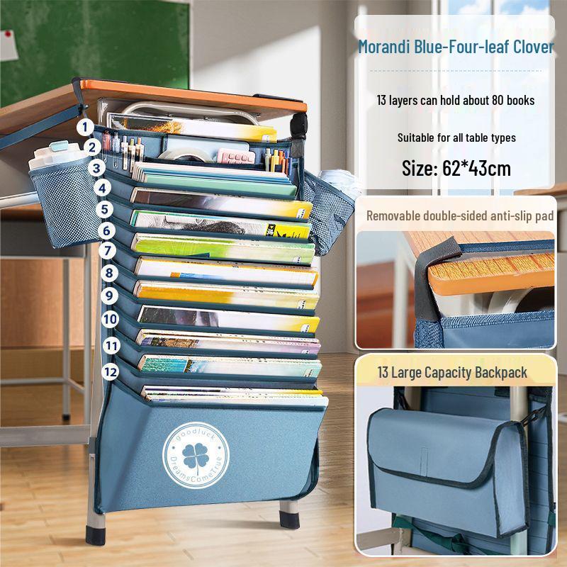 Large Capacity Hanging Bedside Book Bag - Ideal for Middle & High School Students