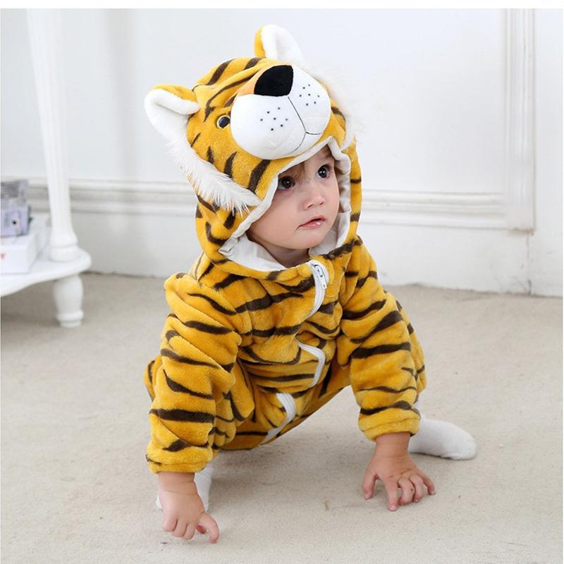 Baby Onesies animal Pajamas Duck Panda Romper Soft Flannel Jumpsuit