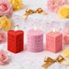 Top Quality 3D Love Pillar Candle Mold Embossed Love Letters Cylinder Cube Mold Heart Pillar Candle Mold DIY Gift Mold
