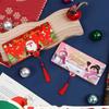 10Card Positions Christmas Money Pocket Bag Santa Claus Lucky Folding Card Envelope Tassel Design Elk Christmas Decorations