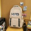 Large Capacity Backpack Men's Travel Backpack Solid Color Student Schoolbag