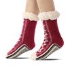 Women's Extra Thick Fleece Lined House and Sleep Socks for Cold Weather