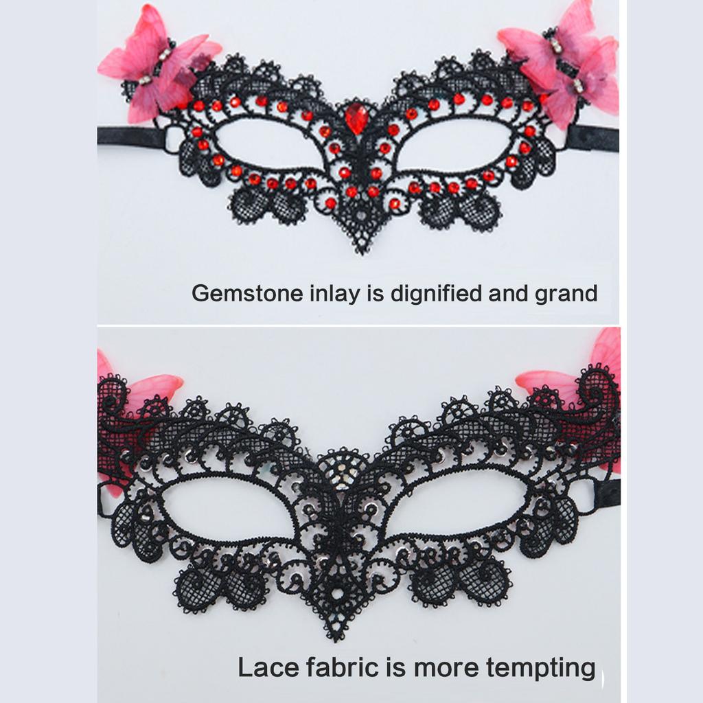 Rhinestones Masquerade Mask Venetians Party Mask Half Face Lace Mask Eye Mask Mardi Gras Mask for Halloween Costume Party