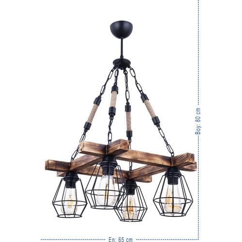 

Люстра Tetra Wooden 4 Lux Luxury Rope