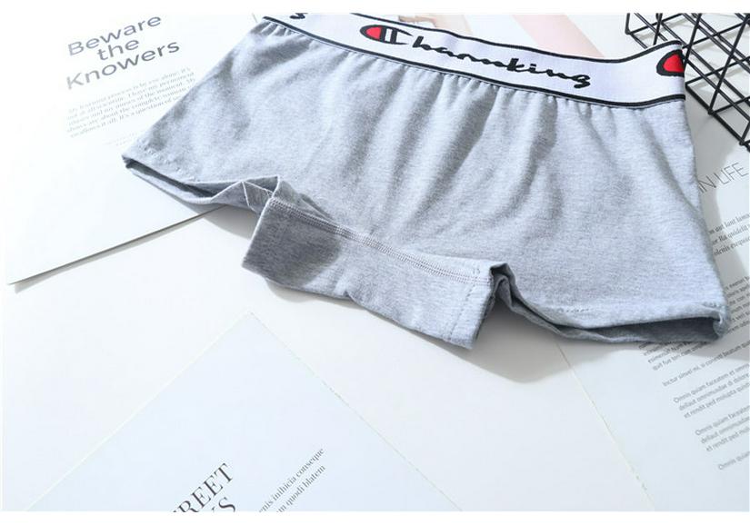 Pure Cotton Antibacterial Women's Boyshorts with Wide Waistband - Trendy Breathable Triangle Briefs