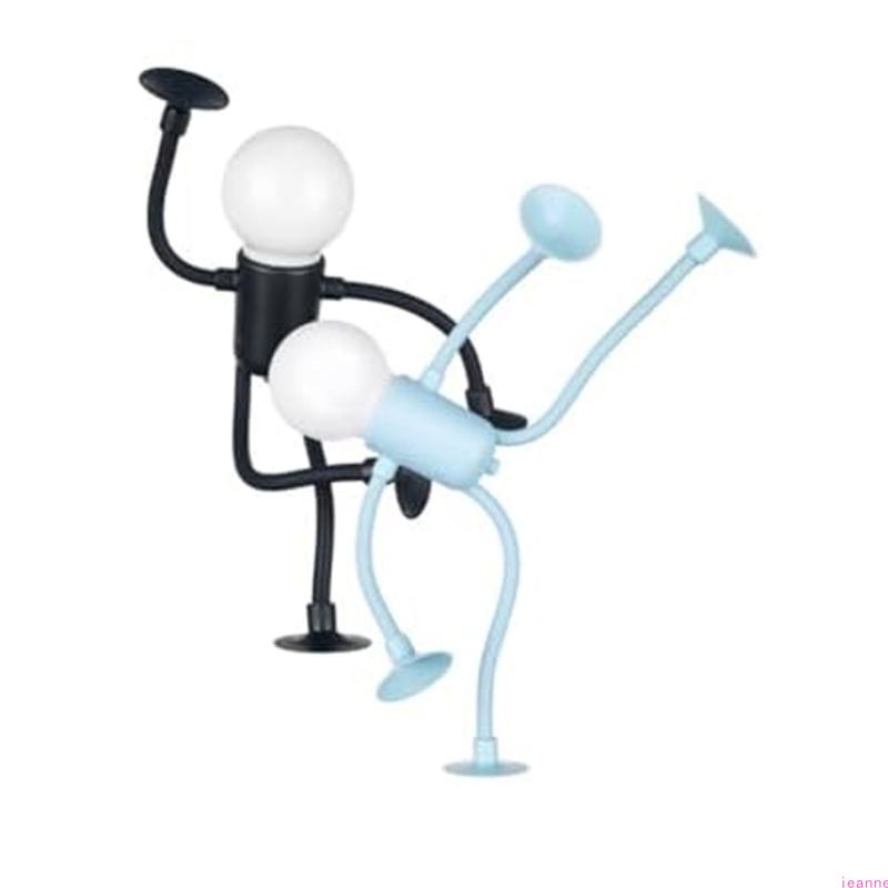 Lampe de nuit Homme Ampoule Créative Drôle Design Innovant à Ventouse Portable Alimentée par Piles Convient pour la Décoration Intérieure