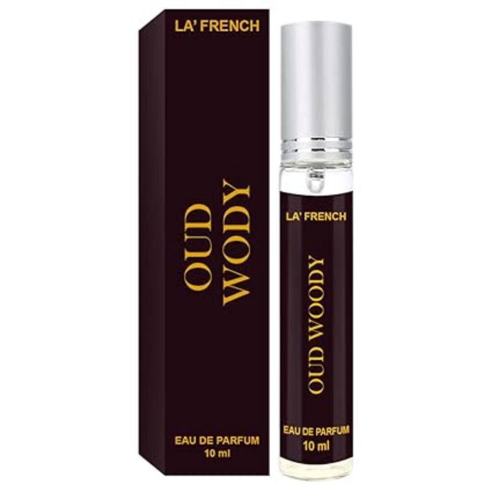 La French Oud Woody Eau De Parfum Unisex Perfume for Men & Women | with Amber Oud Sandalwood |Woody Long Lasting EDP Fragrance Scent, 20 ML