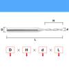 2 Flute Spiral End Mill Robust Incisive High Efficiency Wear Proof Tungsten Steel Milling Cutter