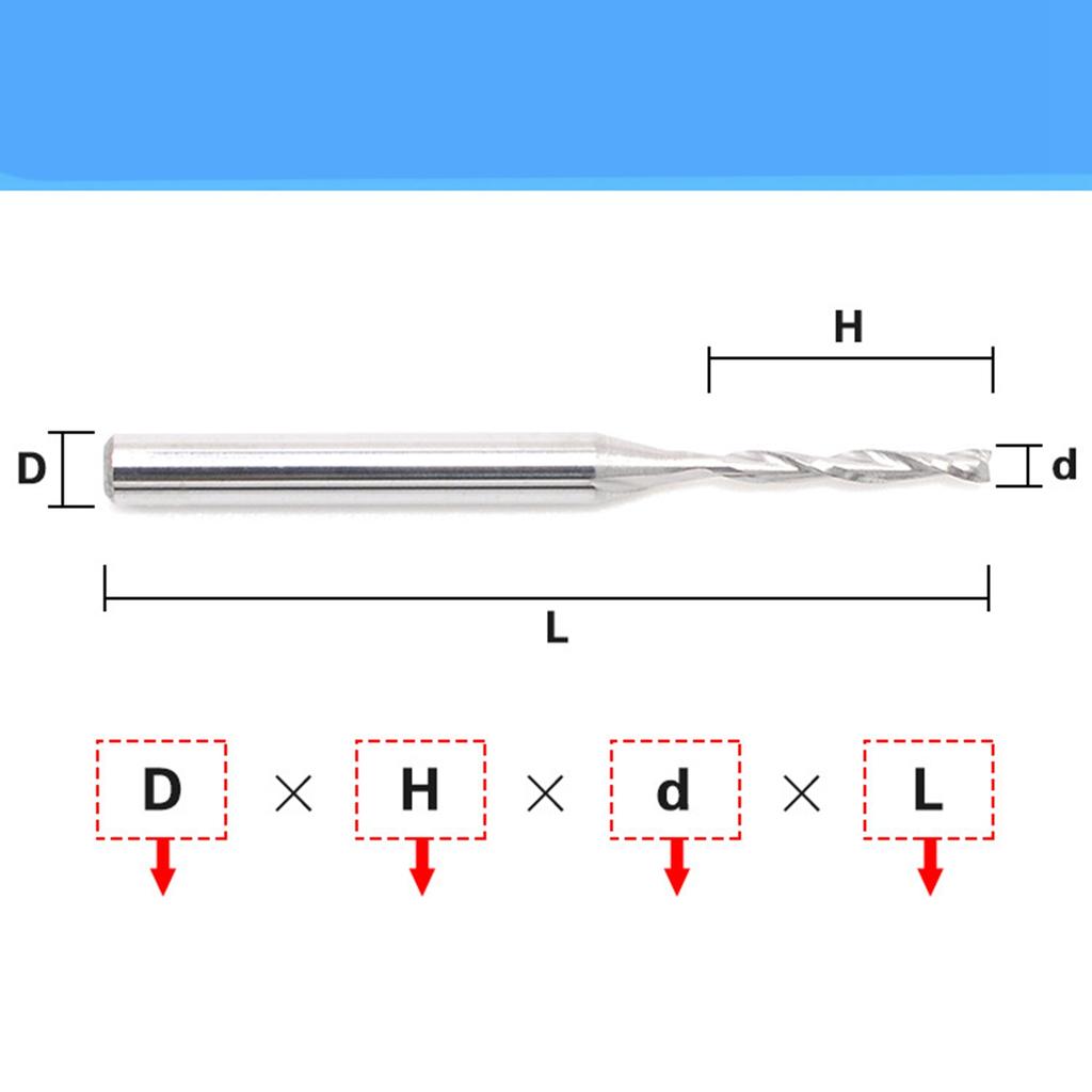 2 Flute Spiral End Mill Robust Incisive High Efficiency Wear Proof Tungsten Steel Milling Cutter