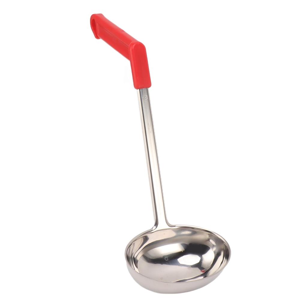 Soup Ladle Stainless Steel Anti Scald Multifunctional Curved Handle Kitchen Ladle for Home Cooking