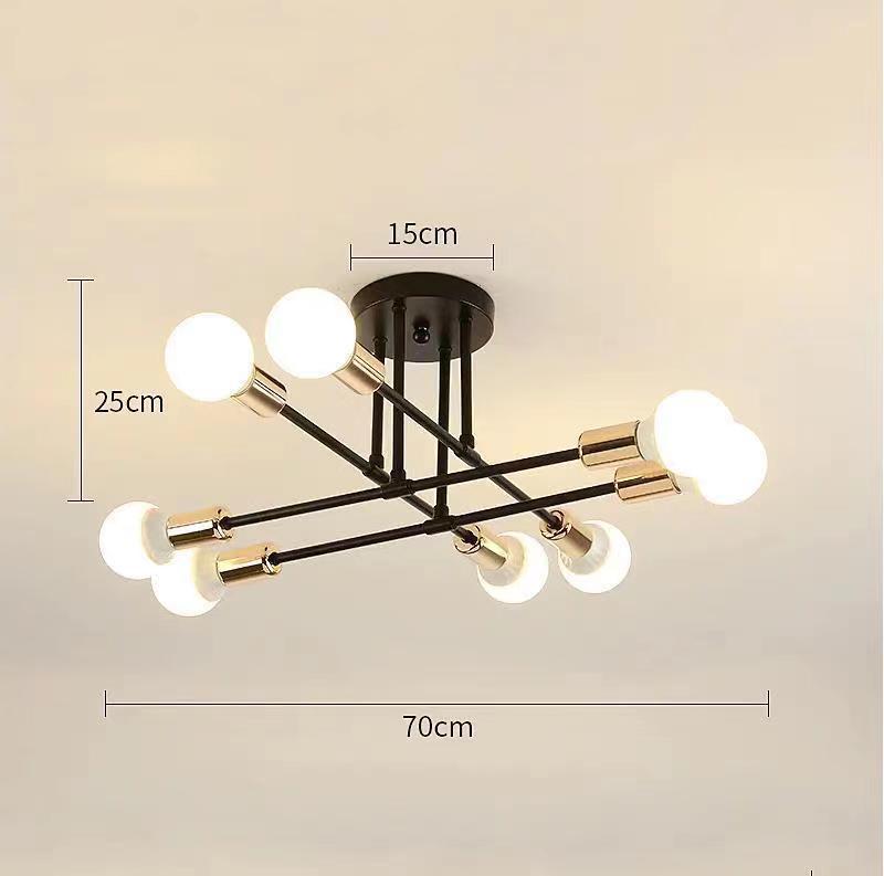 Nordic Iron Chandelier: Creative Small Ceiling Lamp for Living Room, Bedroom, or Restaurant