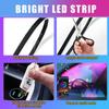 Colorful RGB Led Interior Car Lights Strip Acrylic Ambient Lights Neon Dashboard Atmosphere Backlight with USB Music Sync Rhythm